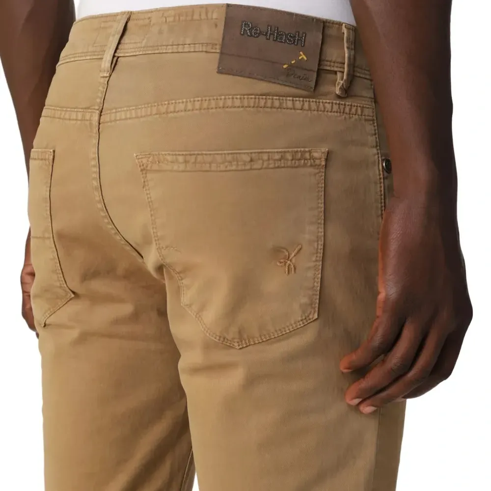 Брюки прямого кроя из хлопкового микса