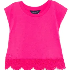 Футболка с кружевом