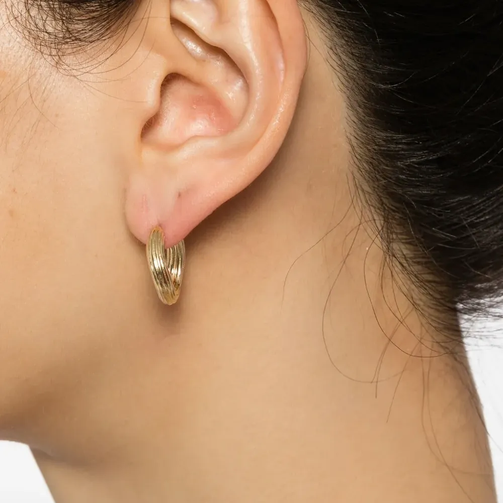 Серьги-кольца Twisted Ridge