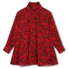 Платье-рубашка с цветочным принтом