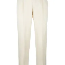 Зауженные брюки со складками