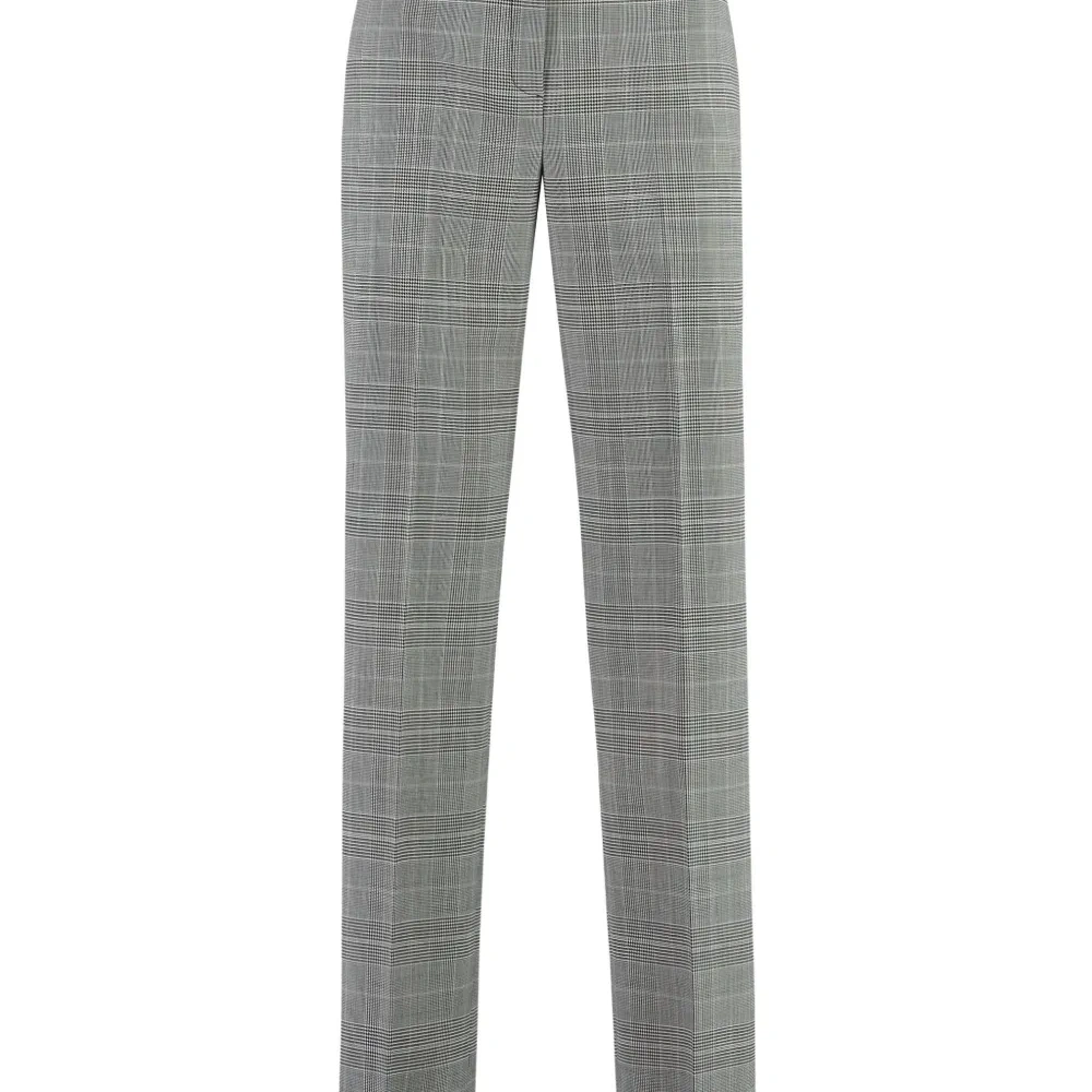 Клетчатые брюки прямого кроя Клетчатые брюки прямого кроя