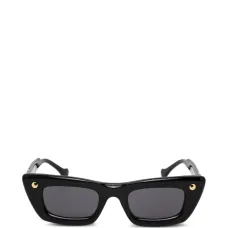 Солнцезащитные очки в оправе 'кошачий глаз' с логотипом