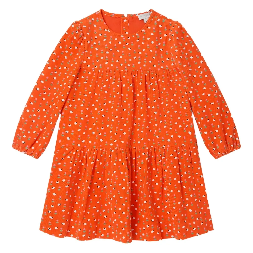 Платье с ярусами и цветочным принтом