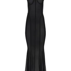 Полупрозрачное платье макси