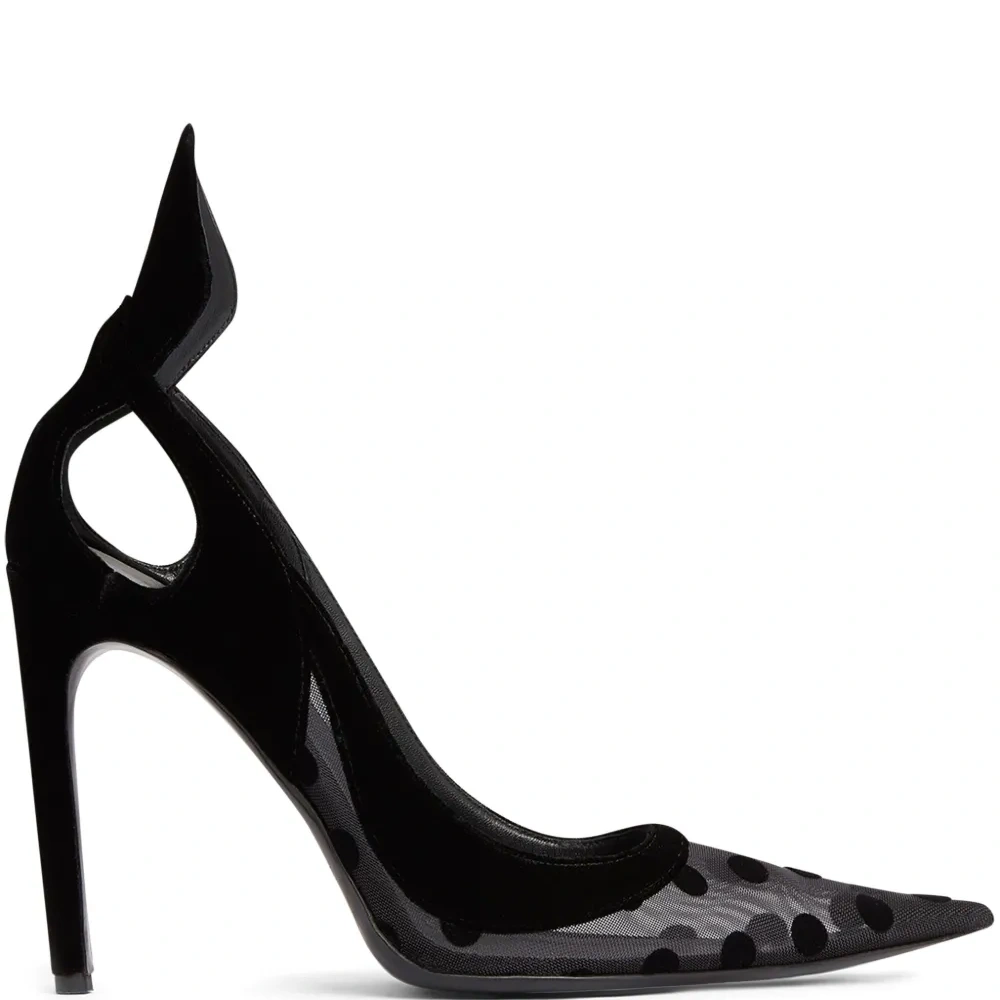 Туфли из тюля в горох