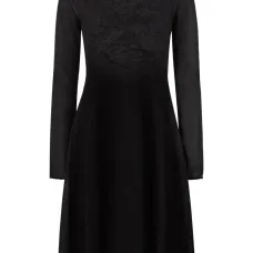Платье миди с кружевом