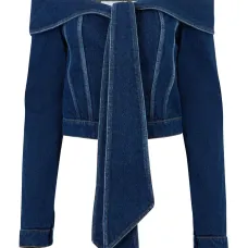 Джинсовая куртка с открытыми плечами Джинсовая куртка с открытыми плечами