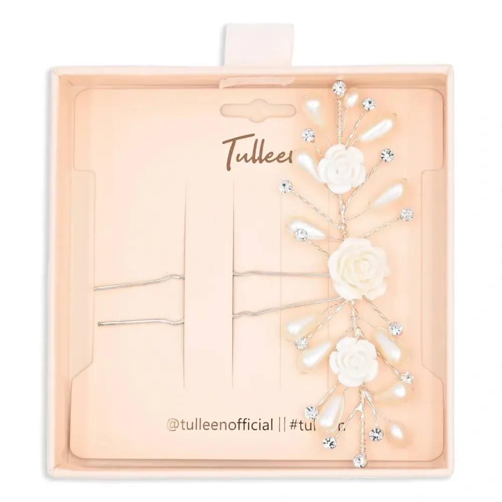 Невидимка с цветочным декором