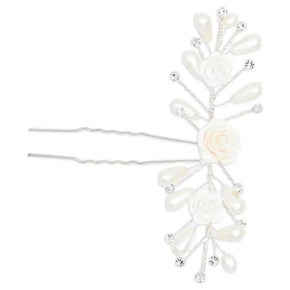 Невидимка с цветочным декором