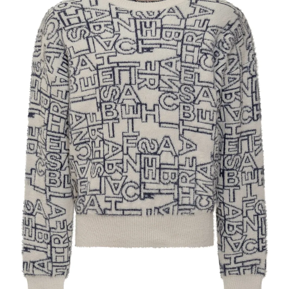 Свитер с жаккардовым логотипом