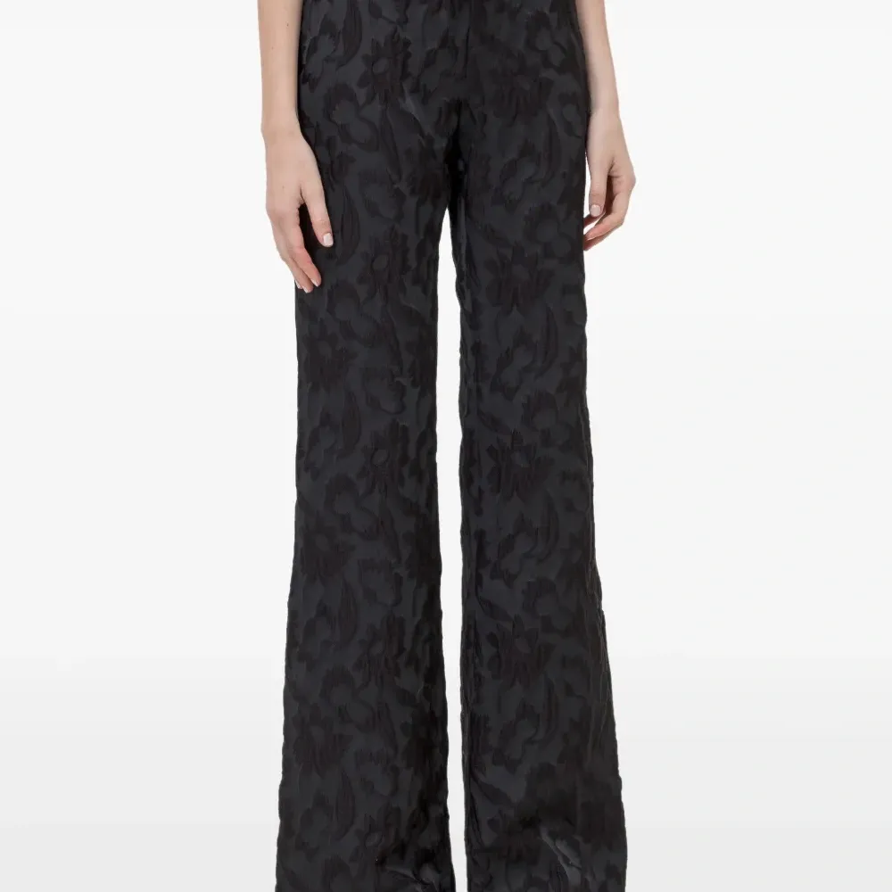 расклешенные жаккардовые брюки