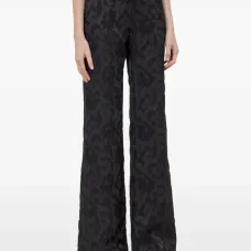 расклешенные жаккардовые брюки