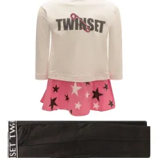 комплект из топа и брюк с принтом