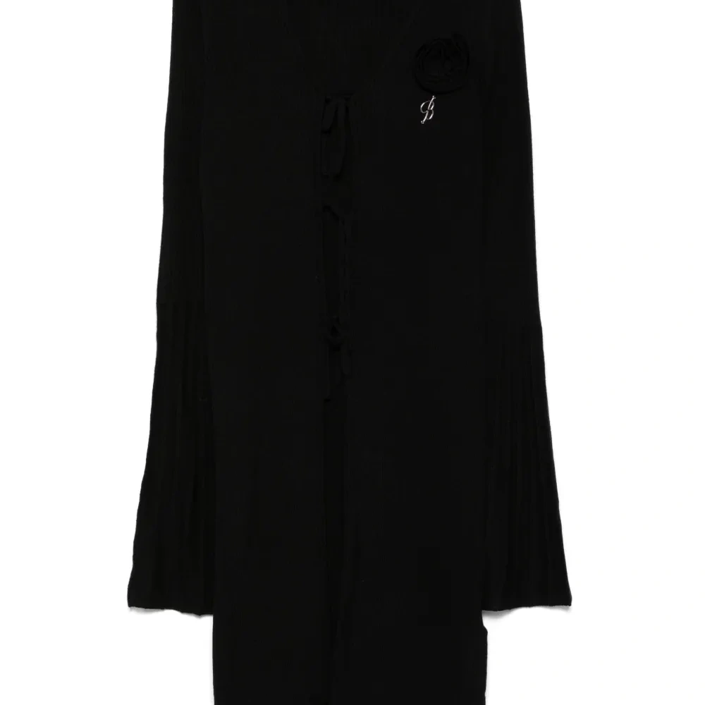 Кардиган с цветочной аппликацией