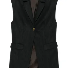 Жилет в тонкую полоску