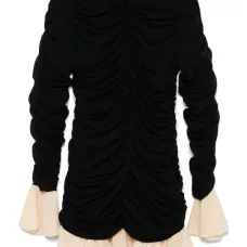 Платье мини с длинными рукавами и сборками Платье мини с длинными рукавами и сборками