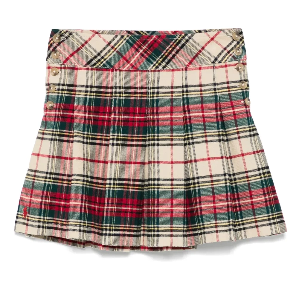 Клетчатая юбка со складками Клетчатая юбка со складками