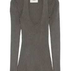 Топ в рубчик с вырезами Топ в рубчик с вырезами