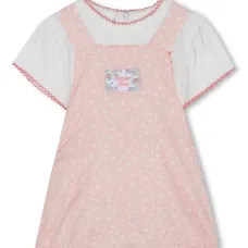 Комплект из футболки и комбинезона с принтом