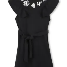 Платье мини с вышитым логотипом Платье мини с вышитым логотипом