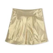 Шорты с эффектом металлик