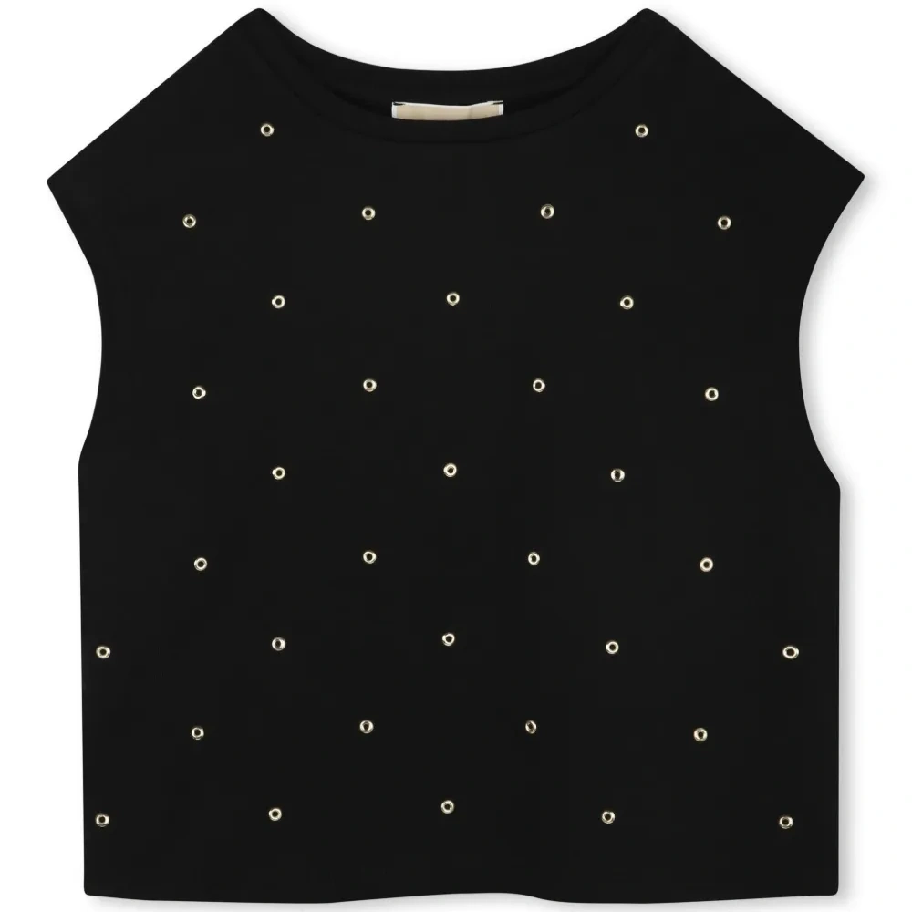 Футболка с бусинами