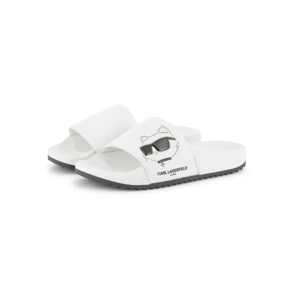 Шлепанцы с принтом Choupette