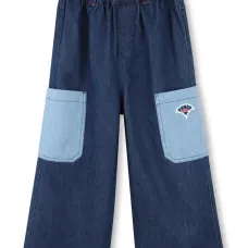 Джинсы с вышитым логотипом