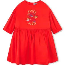 Платье с вышитым логотипом