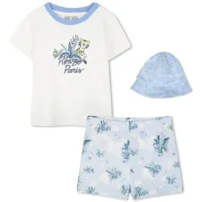 Комплект из топа и шортов с принтом