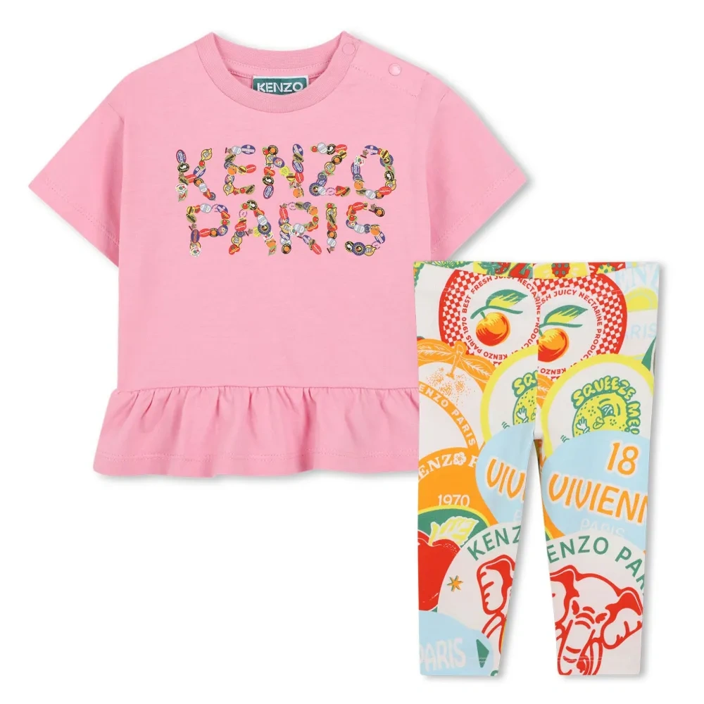 Комплект из футболки и брюк с логотипом