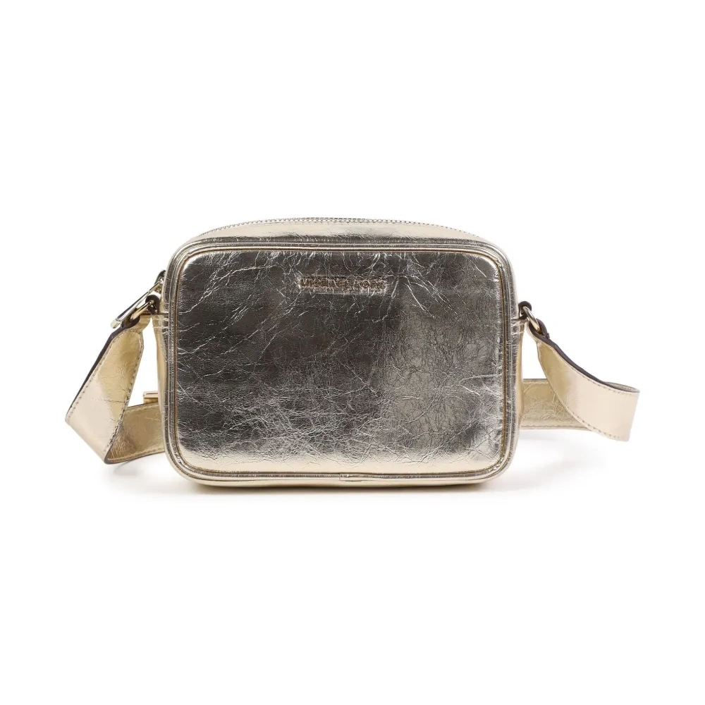 Сумка на плечо с эффектом металлик