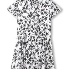 Платье-рубашка с принтом