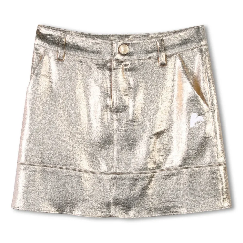 Юбка с эффектом металлик