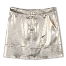 Юбка с эффектом металлик