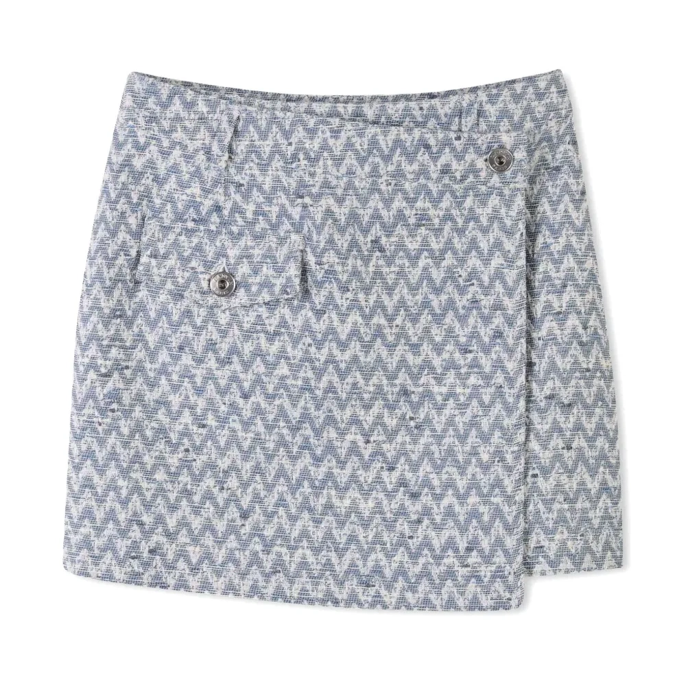 Юбка мини с узором зигзаг