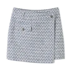 Юбка мини с узором зигзаг