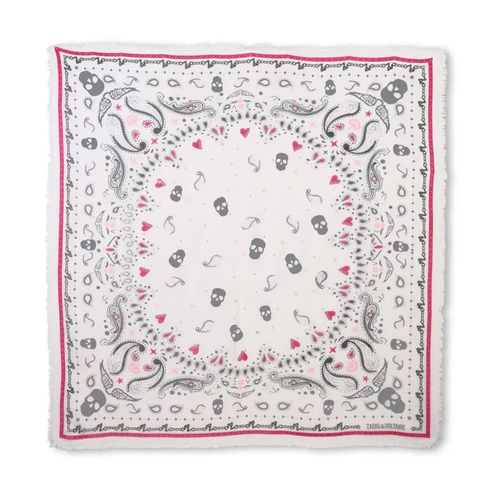 Шарф с графичным принтом