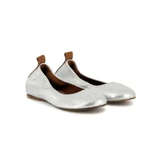 Балетки с эффектом металлик