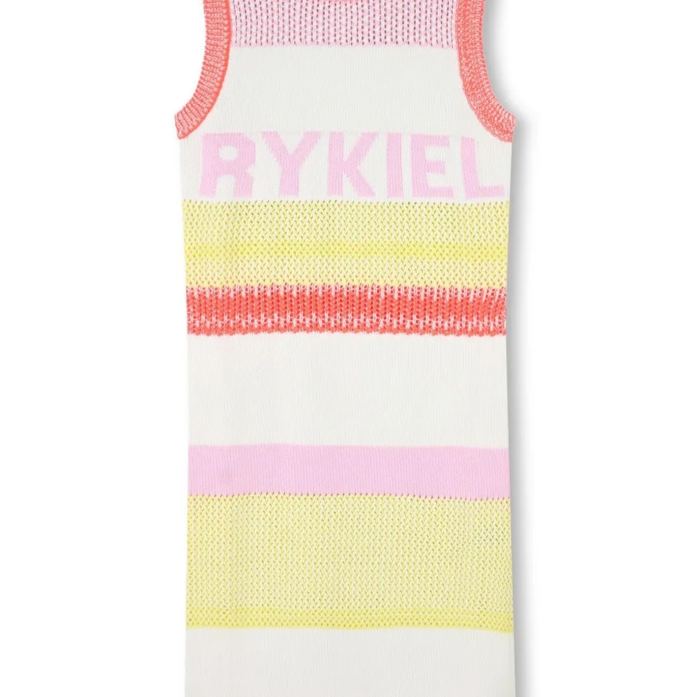 Платье миди с вышитым логотипом