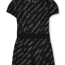 Джинсовый комбинезон с жаккардовым логотипом