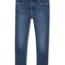 Джинсы с логотипом на поясе