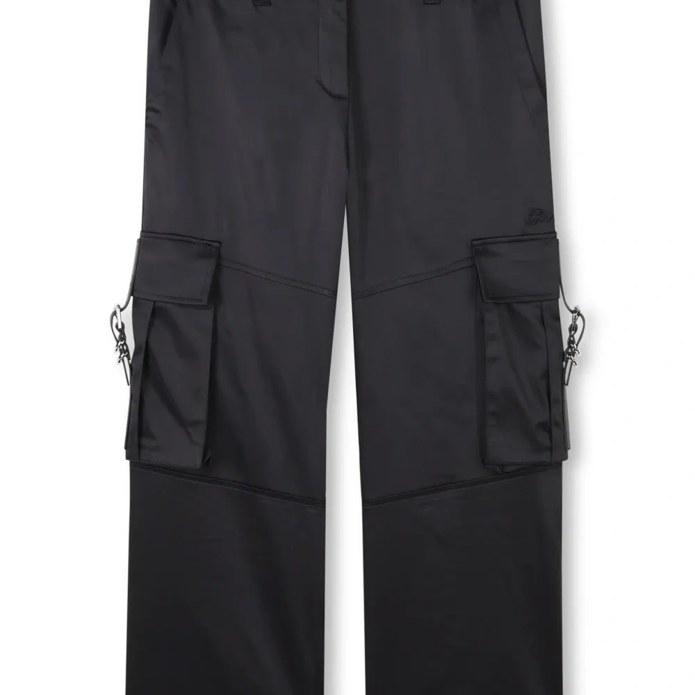 Атласные брюки карго