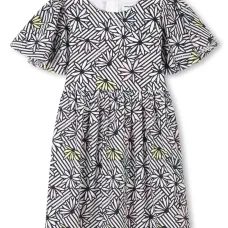 Платье мини с графичным принтом