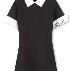 Платье с вышитым логотипом