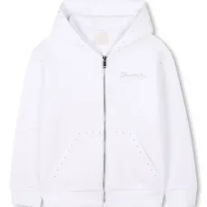 Худи на молнии с логотипом из страз