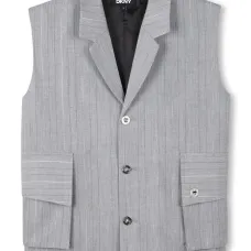 Полосатый топ с эффектом металлик