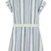 Полосатое платье с эластичным поясом