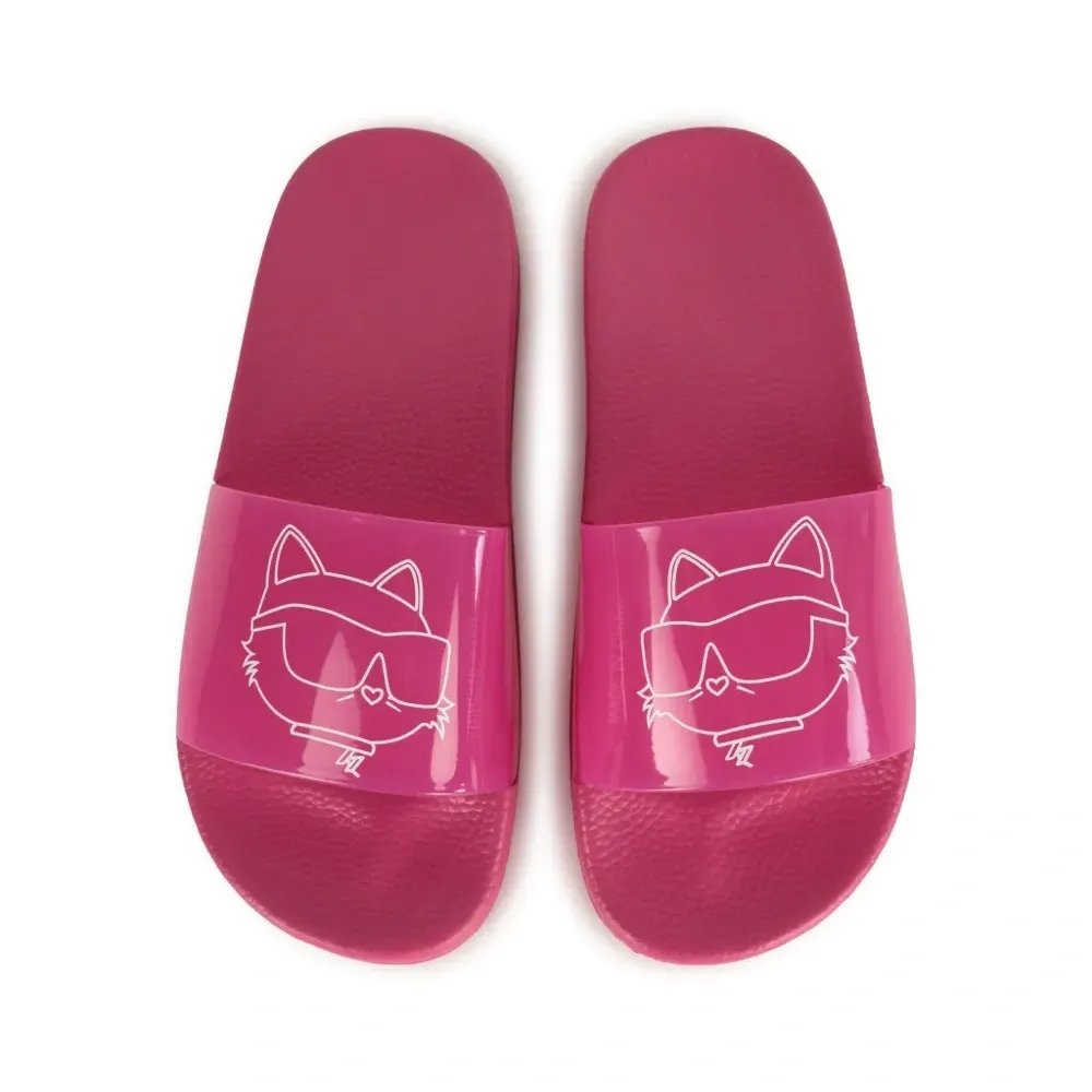 Шлепанцы с принтом Choupette